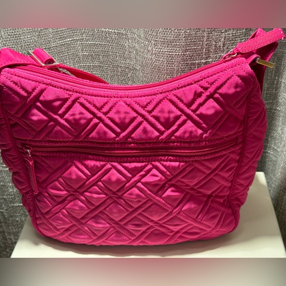 Vera Bradley Fuschia Pink Carryall Crossbody - Picture 2 of 7